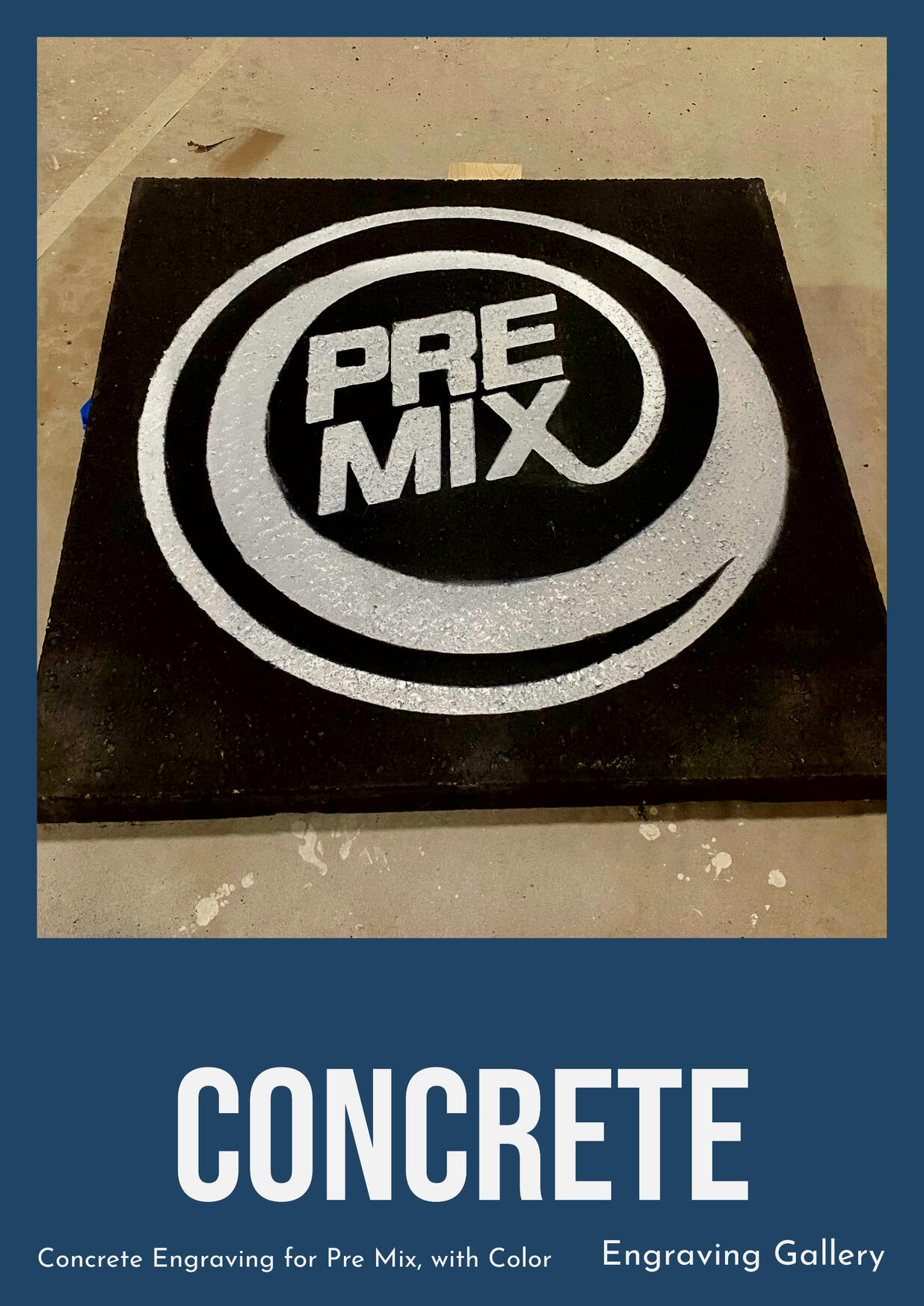 Concrete Engraving for PreMix. With Color.